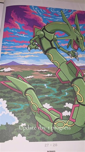 Pokemon colour mystery book update on progress day 1 loving going back and doing this type of colouring and my addiction to pokemon 😀#pokemon #pokemontiktok #coloring #acrylic #colortok