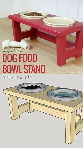 2.3K views | Upgrade your pup's mealtime with a DIY Dog Food Bowl Stand!  See how we made this simple and stylish tutorial on creating a personalized feeding station for your small furry friend. It's a fun project that adds convenience and charm to your home. Visit Remodelaholic.com for the full guide. Share your creations with #DogBowlStandDIY and let's make mealtime extra special for our beloved pets! ️✨ #DIYProjects #PetLove #CraftingFun | Remodelaholic | Facebook