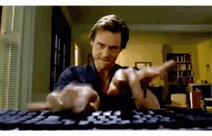 Typing Jim Carrey GIF - Typing Jim Carrey Fast Hands - Descubre y comparte GIF
