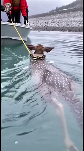 Deer Trapped by Giant Python 😱🐍🦌 – Incredible River Rescue! #WildRescue #EpicNature