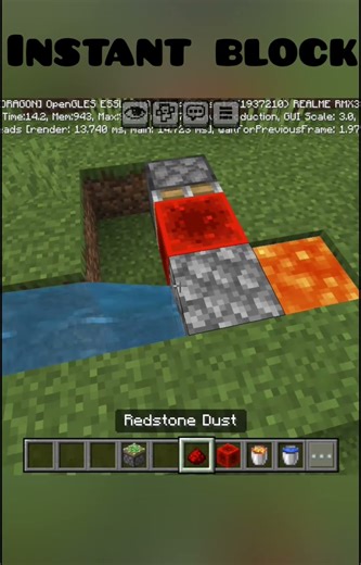 instant block #minecraft #virlshort #like #subscribe