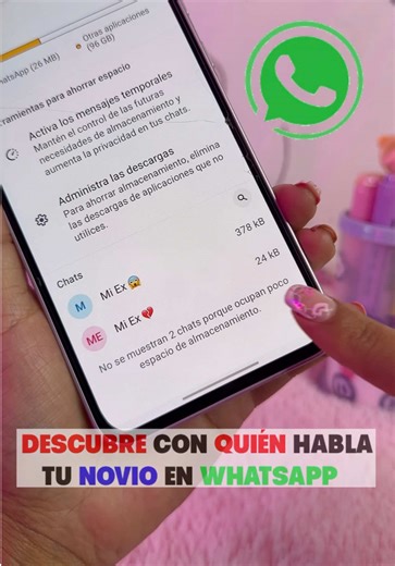 Descubre Con Quién Habla Tu Novio En WhatsApp 😱. #tecnologia #whatsapp #tips #iphone #fyp