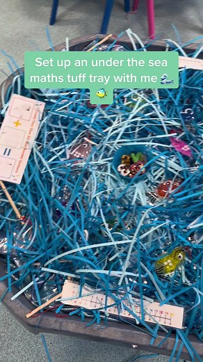 Under the Sea Maths Tuff Tray Setup for Primary Teachers