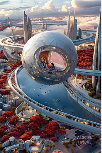 Year 2700, Planet Carmira. Nothing ends here. It just folds into the next moment — quietly, endlessly. More fragments of Carmira — seen here: @ai.scifi.future #worldbuilding #carmira #futuristicworld #scifiworld #scifiart #futuretech #scifiarchitecture #scificity #futuristicarchitecture #futurecity #futuristicdesign #flyingvehicle