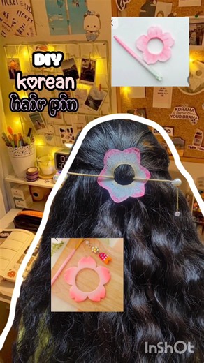 DIY Hair Accessory using plastic😳🌸_#diy #shots