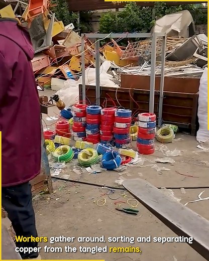 Wire Recycling and Copper Extraction Process. #WireRecycling #CopperRecovery | Fun club