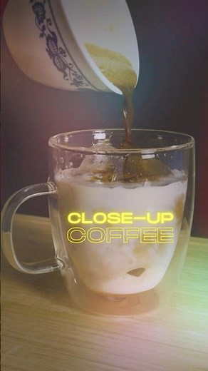 Cinematic Honey Iced Coffee ☕🍯 | Slow Motion Pour & Foam Close-Up