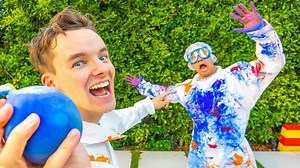 Paint Filled Water Balloon Fight Prank Challenge Goes Wrong