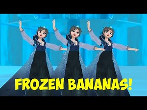 MMD Frozen 2 “Banana Song” Dark Elsa Anna Marshmallow funny animation animated meme II Disney