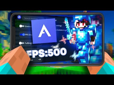 Minecraft Mobile FIRST EVER Client! - Atlas Client (FPS Counter, keystrokes)