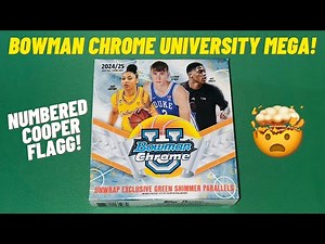 2024-25 Bowman Chrome University Basketball Mega Box Opening Review! BOOM! New Retail sports Cards U