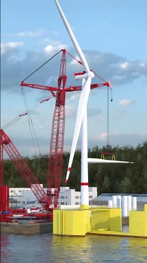 Floating Wind Turbine animation: The Engineering Giants Building the Future of Clean Energy