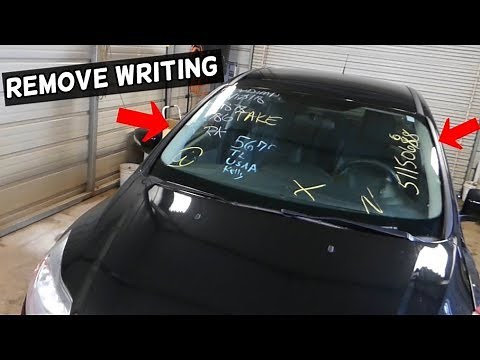 HOW TO REMOVE MARKER PEN FROM CAR WINDOW AND SALVAGE YARD PARTS