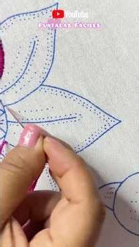How to embroider a large flower🌺easy stitches💜 #handembroidery #embroidery #flowers #handmade