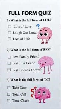 Full Form Quiz 🔥 Test Your Brain! #FullFormQuiz #gkquiz #quiztime #shorts