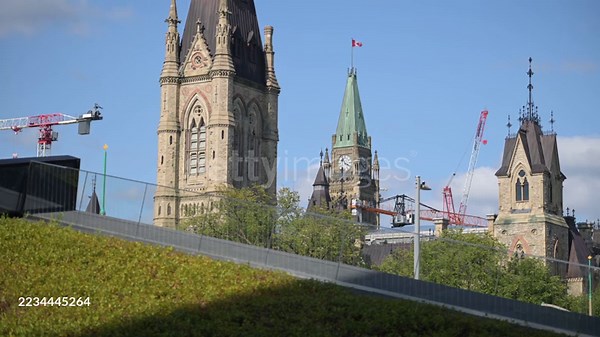 Parliament Hill, parliament building in Ottawa, Canada, on Monday,...