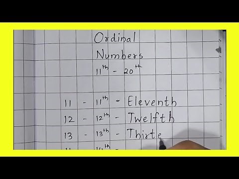 Ordinal Numbers 11-20 for Kids | Preschool & Kindergarten Math