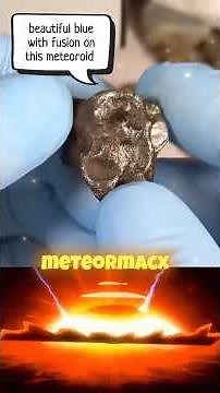 special rare iron meteorite with blue