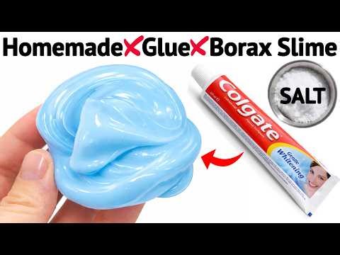 Making Colgate Slime Easy/How to make Colgate and Salt Slime at home Without Glue Borax & Activator