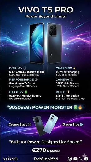 vivo T5 Pro Full Specifications & Features | Performance-Focused Smartphone 2026