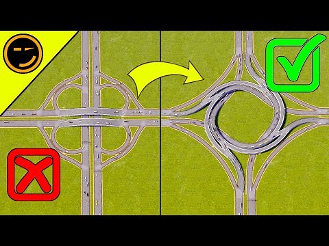 Smooth Pinavia Interchange in Cities Skylines, Vanilla and Moded Tutorial featuring Node Pulling