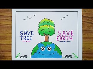 Save Tree Save Earth Drawing / Van Mahotsav Drawing / Environment Drawing / Nature Drawing