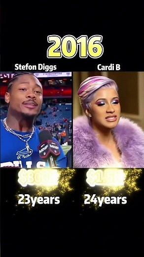 Stefon Diggs vs Cardi B：Who’s Richer(networth comparison)#celebrity #entertainment