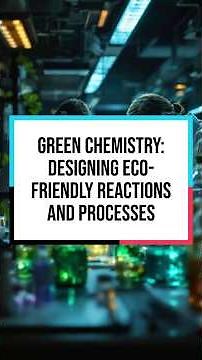 Green Chemistry: Designing Eco-Friendly Reactions and Processes