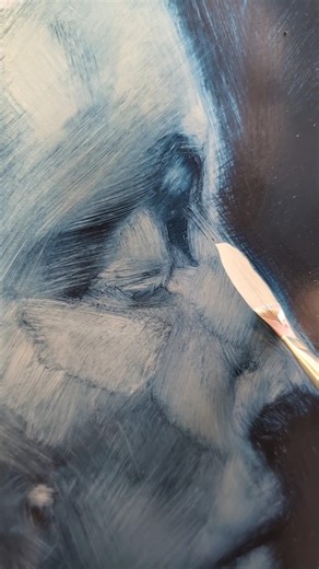 Self Portrait on Metal: How to oil paint a reflective moment to start 2026? #Art