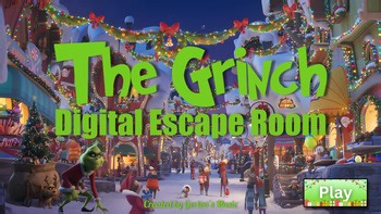 The Grinch Digital Winter Escape Room - CUSTOMBIZABLE TEMPLATE