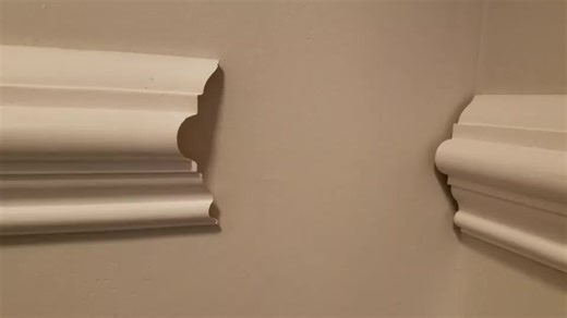 Incase you had doubts on the profile sanding block, BTW this is why you cope look at the piece on the right the back end is tight,but the front is way off about a 46.5 degree corner,A COPE FIXES THAT stays tight and wont crack paint and the bottom area is shadowed thats why a small line is seen but its tight. What do you guys think?comments ?Questions all feedback appreciated comment below!!:) stay tuned for more tips at my page carpentry_mason thanks ‎#renovate #keepcraftalive #trim #design #ca