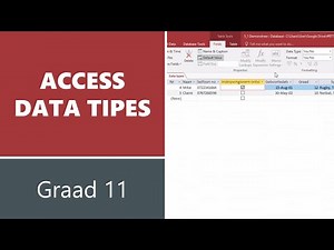 5.1 Access Data Tipes (Gr 11)