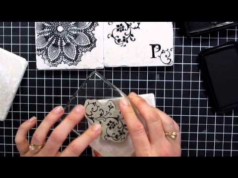 Stamped Tile Coasters...The Chew!