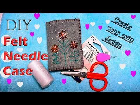 DIY Felt Needle Case with Embroidery 🌸