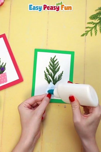 Homemade Natural Christmas Card Idea
