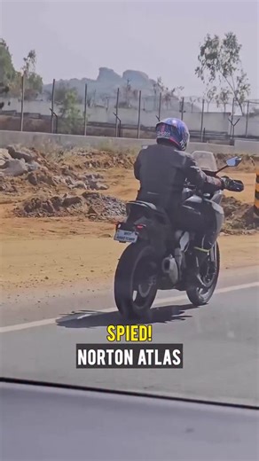 Norton Atlas GT adventure bike spotted testing in India for the first time. Earlier showcased at EICMA 2025, the road-focused GT variant is expected to launch globally in April 2026, with an India launch likely by mid-2026. Key highlights & specs: • Road-biased Atlas GT version • 17-inch alloy wheels front and rear • Large fairing with tall windscreen • Integrated tail-lamp and turn indicators • Short, stubby exhaust similar to Atlas range • 585cc liquid-cooled parallel-twin engine • 270-degree 