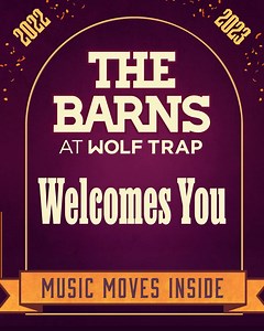 When summer ends, music moves inside! We're counting down to the first performance at The Barns! → wolftrap.org/barns | Wolf Trap | Facebook