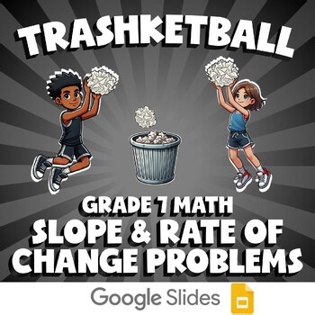 Slope & Rate of Change Problems TRASHKETBALL Math Game | No Prep Grade 7 Review