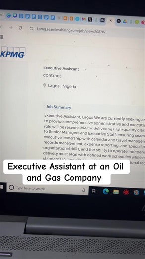 Executive Assistant Position Available at KPMG