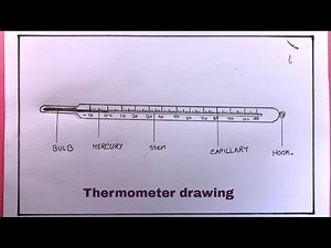 How To Draw Laboratory Thermometer Easy/Thermometer Drawing