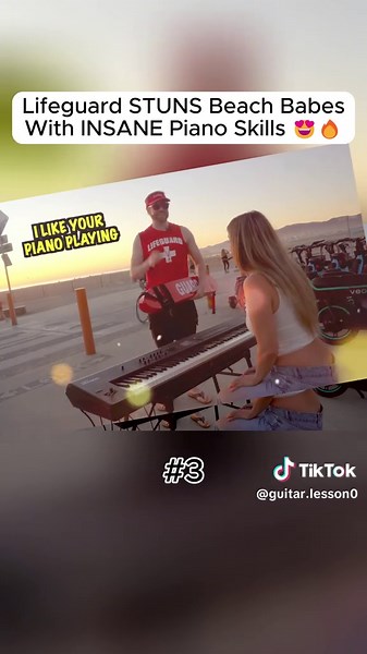 Lifeguard Stuns with Insane Piano Skills on the Beach