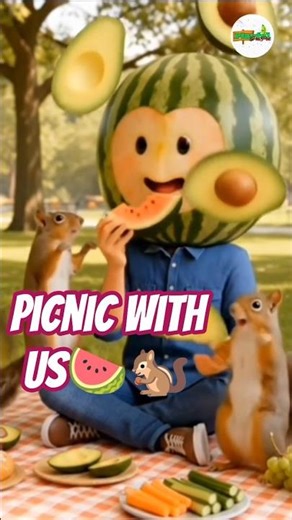 Cutest ASMR Ever: Squirrels Join Watermelon Head! 😍🍉🐿️