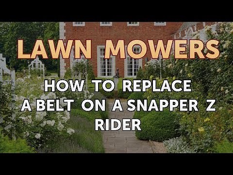 How to Replace a Belt on a Snapper Z Rider