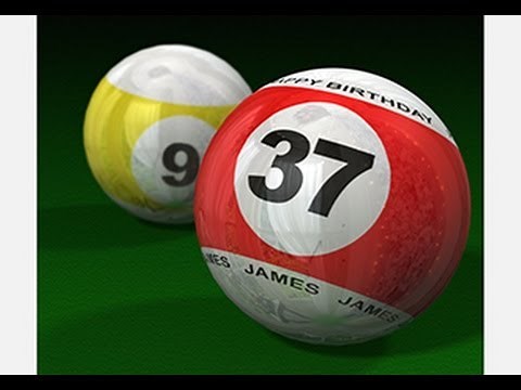 Photoshop CS6 Extended Tutorial: 3D - How to Make 3D BILLIARD BALLS with Custom TEXT