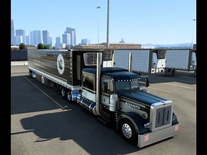 Jon Ruda 389 and Trailer With Black Swan Transport Skin (ATS Mods)