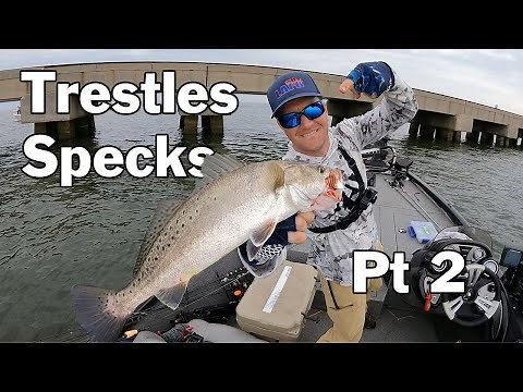 Catching Specks & Flounder at the Trestles in Lake Pontchartrain
