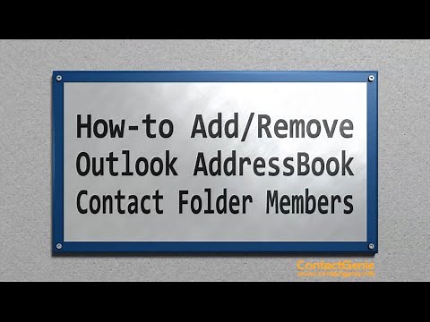Adding Outlook AddressBook Contact folder members
