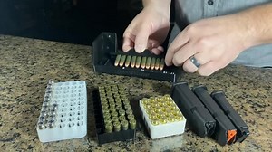 Watch Basic ammo transfer and loading for a double stack mag. 9mm shown, .40 cal similar. on Amazon Live