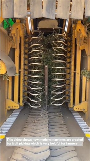 This video shows how modern machines are created for fruit picking which is very helpful for farmers
