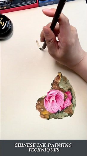 Chinese ink painting Technique #beginners #learning 💐